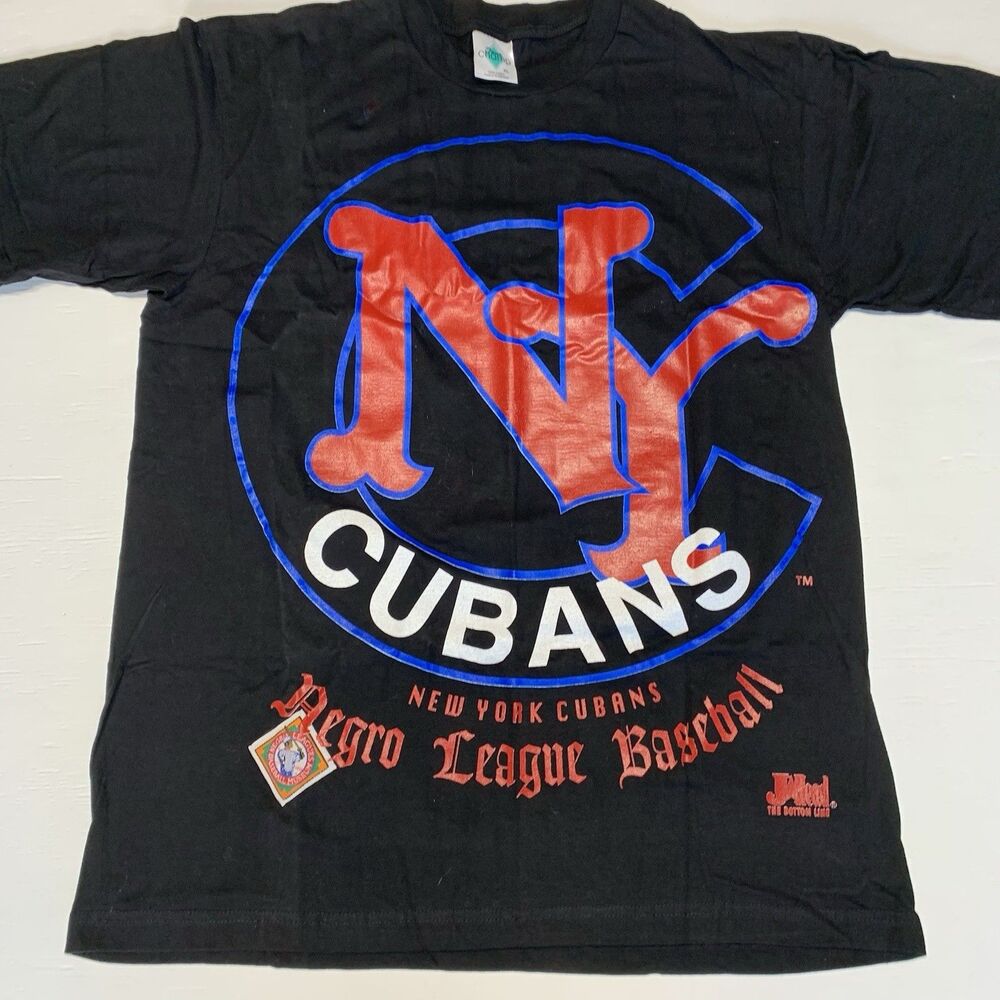 VINTAGE Rare Tour Champ NY Cubans Negro Leagues Baseball T-Shirt Adult XL Black